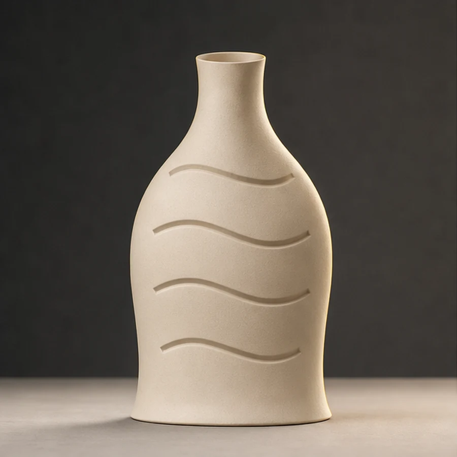 Vaso Sculpt — Marfim